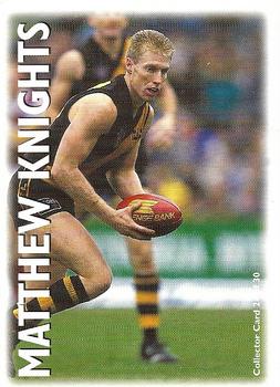 1996-97 Optus Vision Pro Squad #24 Matthew Knights Front